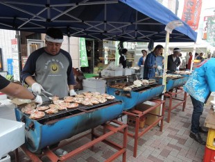 羅臼の海産物コーナー