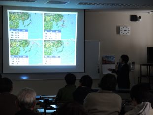 斜里町（1/29）の様子。12月の札幌の大雪も実は・・・。身近な話に参加者も熱心に聞いていました。